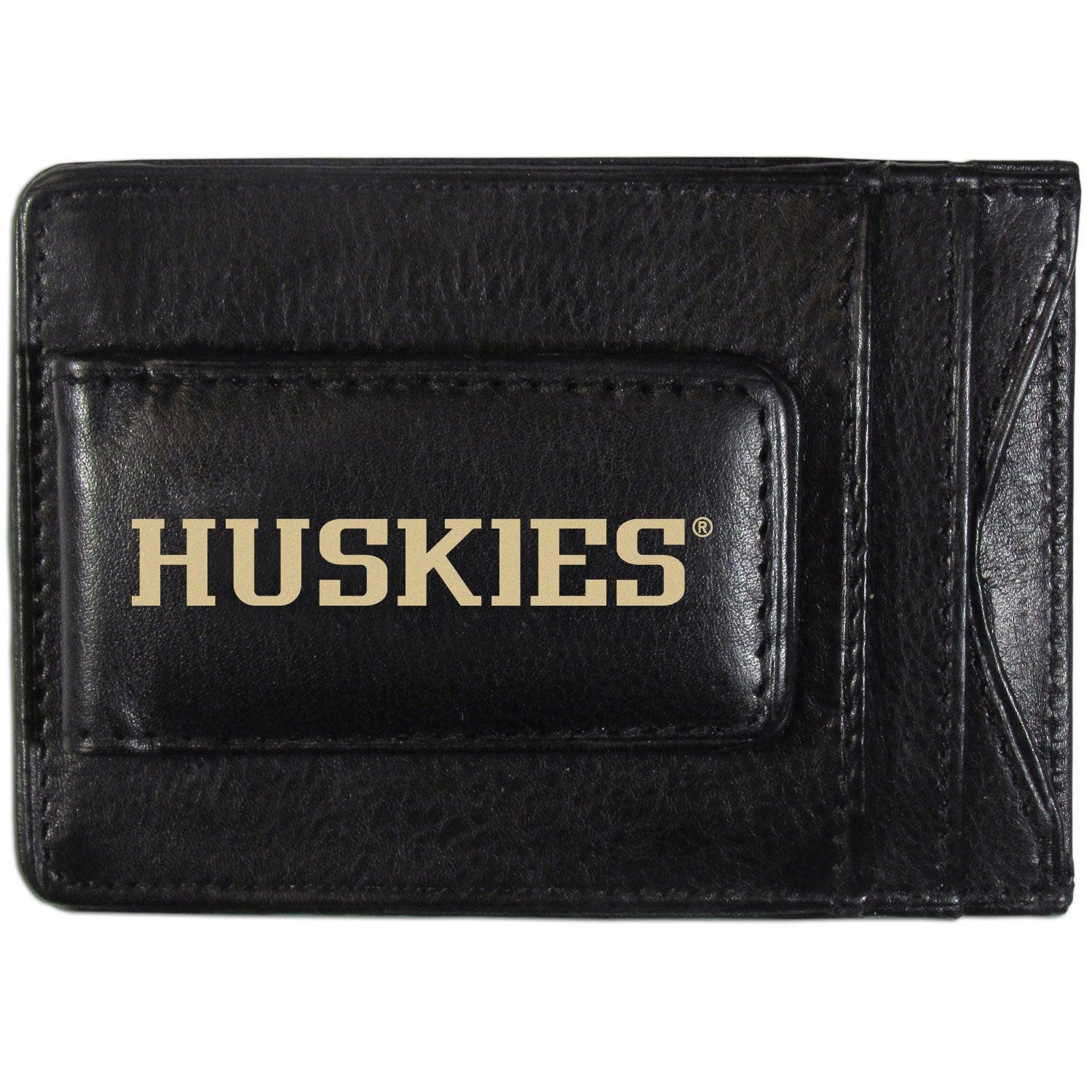 Washington Huskies Logo Leather Cash and Cardholder - Flyclothing LLC