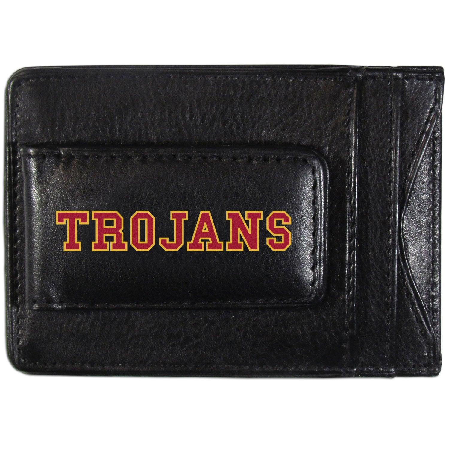 USC Trojans Logo Leather Cash and Cardholder - Flyclothing LLC