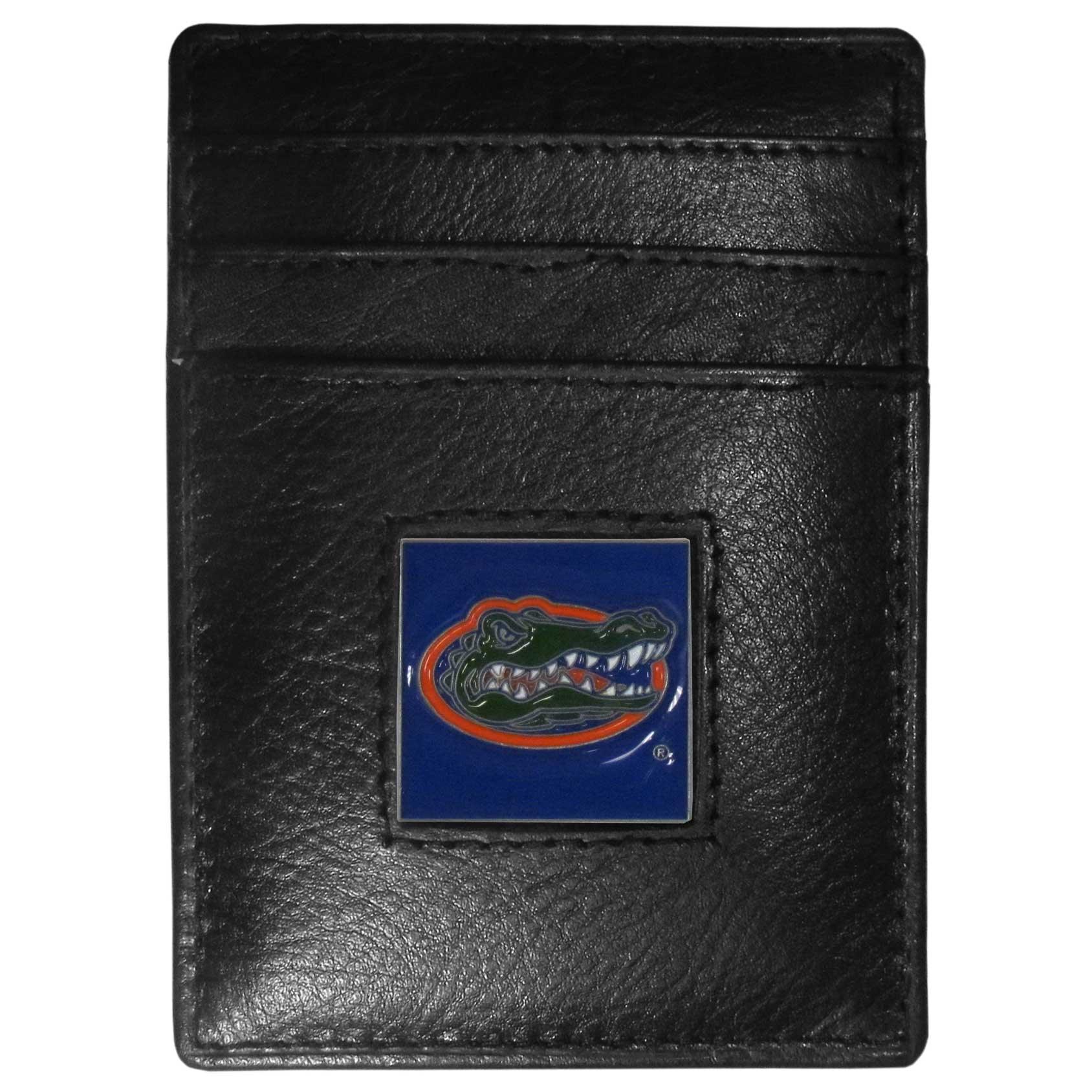Florida Gators Leather Money Clip/Cardholder Packaged in Gift Box - Flyclothing LLC