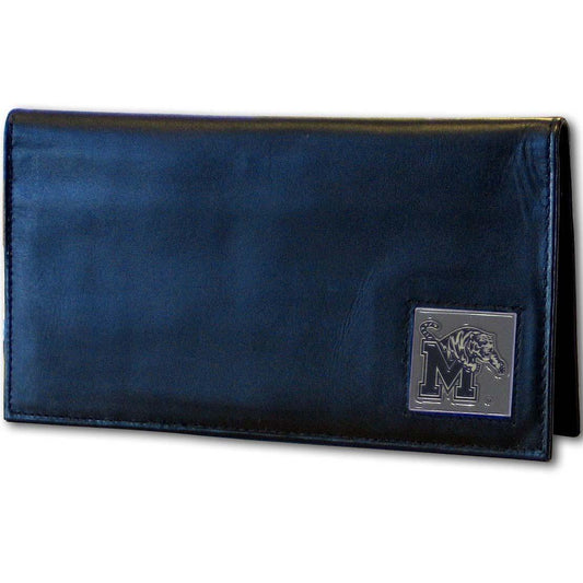 Memphis Tigers Deluxe Leather Checkbook Cover - Siskiyou Buckle