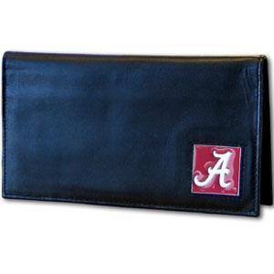 Alabama Crimson Tide Deluxe Leather Checkbook Cover - Siskiyou Buckle