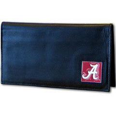 Alabama Crimson Tide Deluxe Leather Checkbook Cover - Siskiyou Buckle