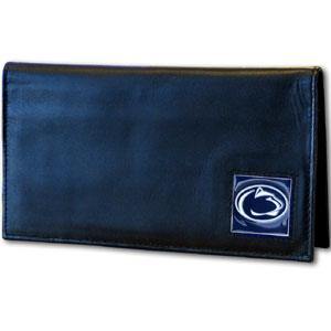 Penn St. Nittany Lions Deluxe Leather Checkbook Cover - Siskiyou Buckle