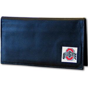 Ohio St. Buckeyes Deluxe Leather Checkbook Cover - Flyclothing LLC
