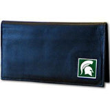 Michigan St. Spartans Deluxe Leather Checkbook Cover - Siskiyou Buckle
