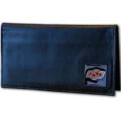 Oklahoma State Cowboys Deluxe Leather Checkbook Cover - Flyclothing LLC