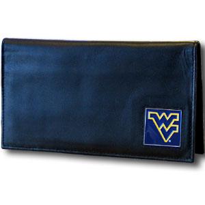 W. Virginia Mountaineers Deluxe Leather Checkbook Cover - Flyclothing LLC