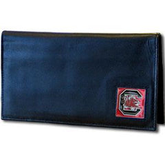S. Carolina Gamecocks Deluxe Leather Checkbook Cover - Flyclothing LLC