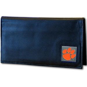 Clemson Tigers Deluxe Leather Checkbook Cover - Flyclothing LLC