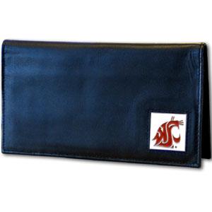 Washington St. Cougars Deluxe Leather Checkbook Cover - Flyclothing LLC