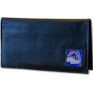 Boise St. Broncos Deluxe Leather Checkbook Cover - Siskiyou Buckle