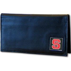 N. Carolina St. Wolfpack Deluxe Leather Checkbook Cover - Siskiyou Buckle