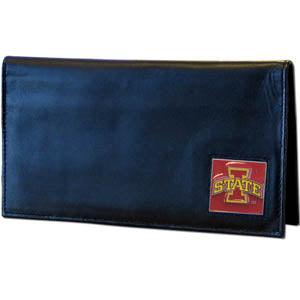 Iowa St. Cyclones Deluxe Leather Checkbook Cover - Flyclothing LLC
