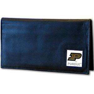 Purdue Boilermakers Deluxe Leather Checkbook Cover - Siskiyou Buckle