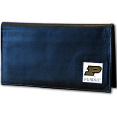Purdue Boilermakers Deluxe Leather Checkbook Cover - Siskiyou Buckle