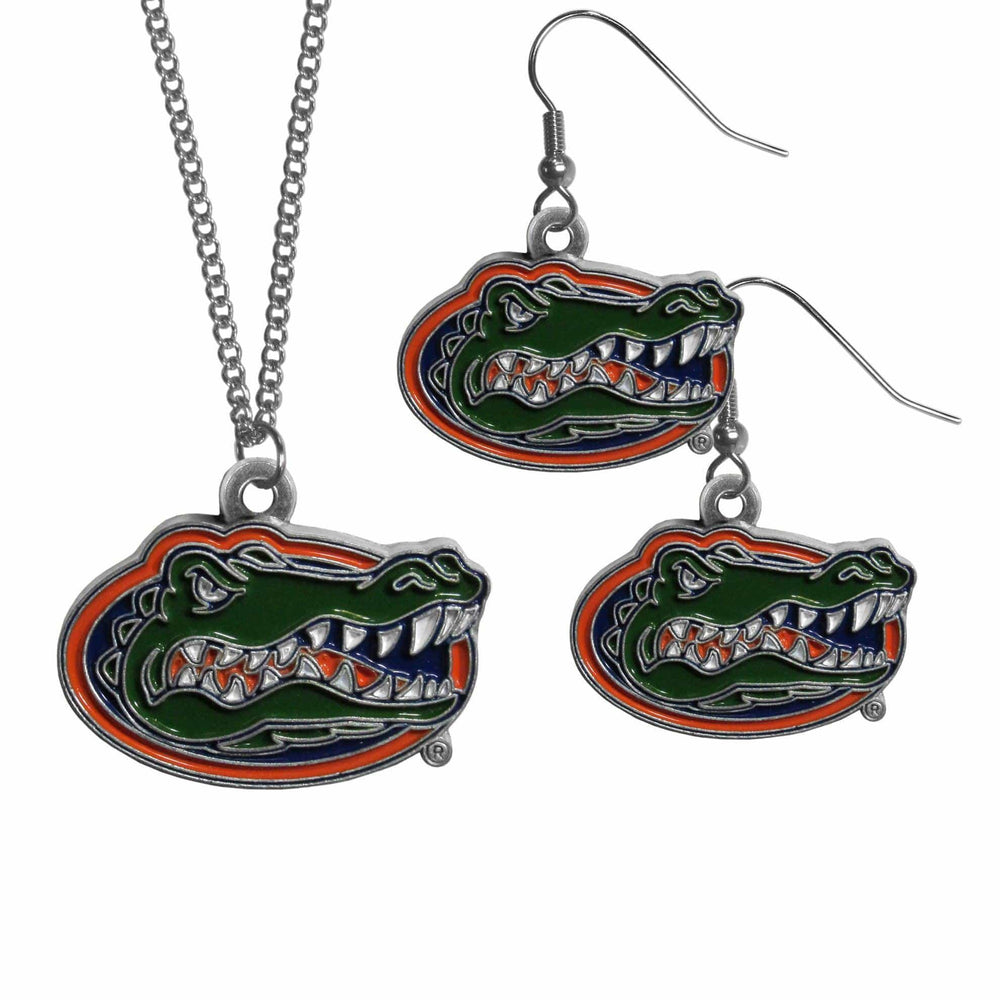 Florida Gators Dangle Earrings and Chain Necklace Set - Siskiyou Buckle