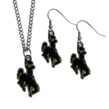 Wyoming Cowboy Dangle Earrings and Chain Necklace Set - Siskiyou Buckle
