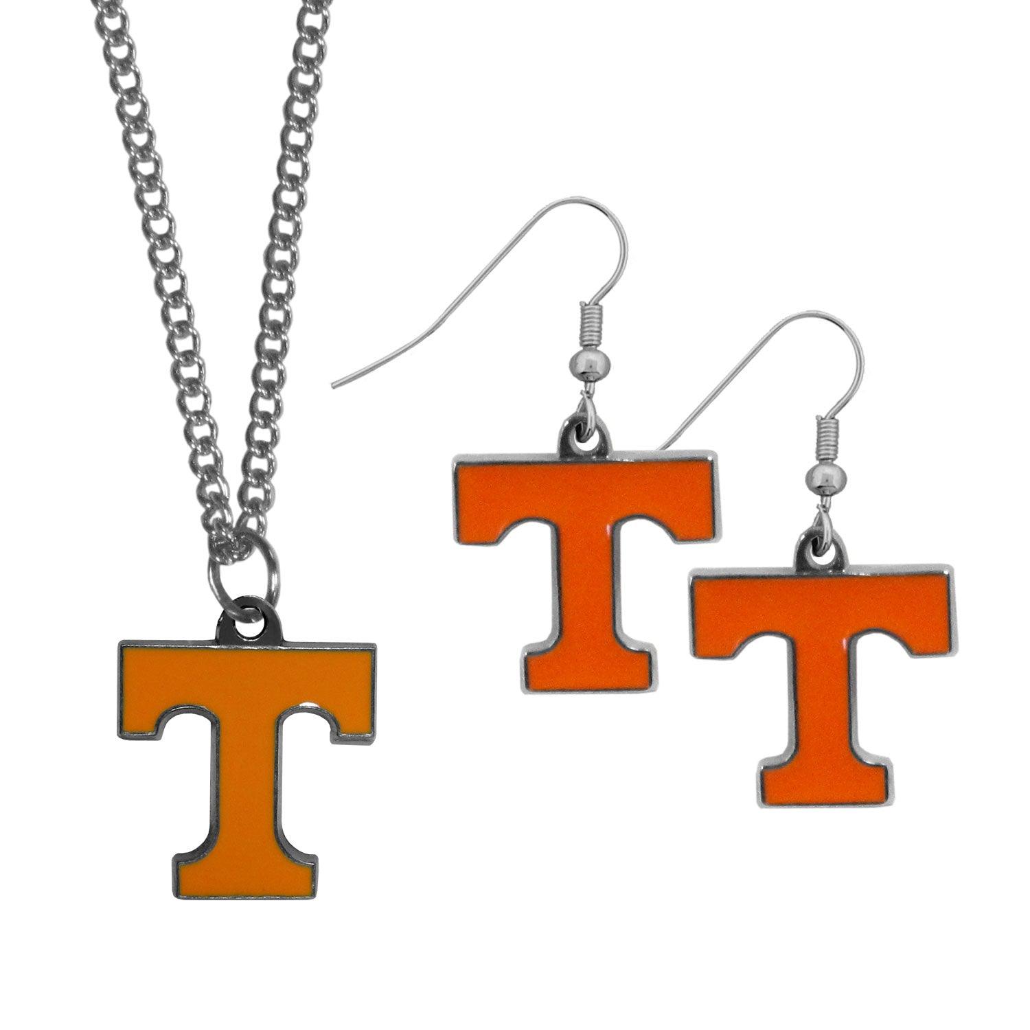 Tennessee Volunteers Dangle Earrings and Chain Necklace Set - Flyclothing LLC