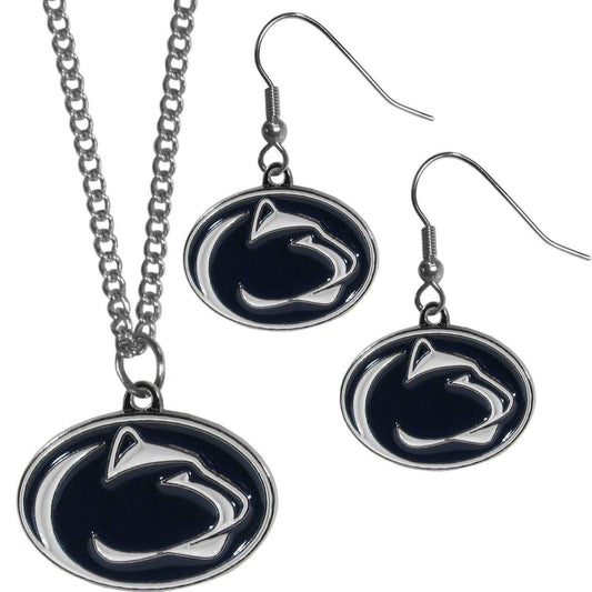 Penn St. Nittany Lions Dangle Earrings and Chain Necklace Set - Siskiyou Buckle - Flyclothing LLC