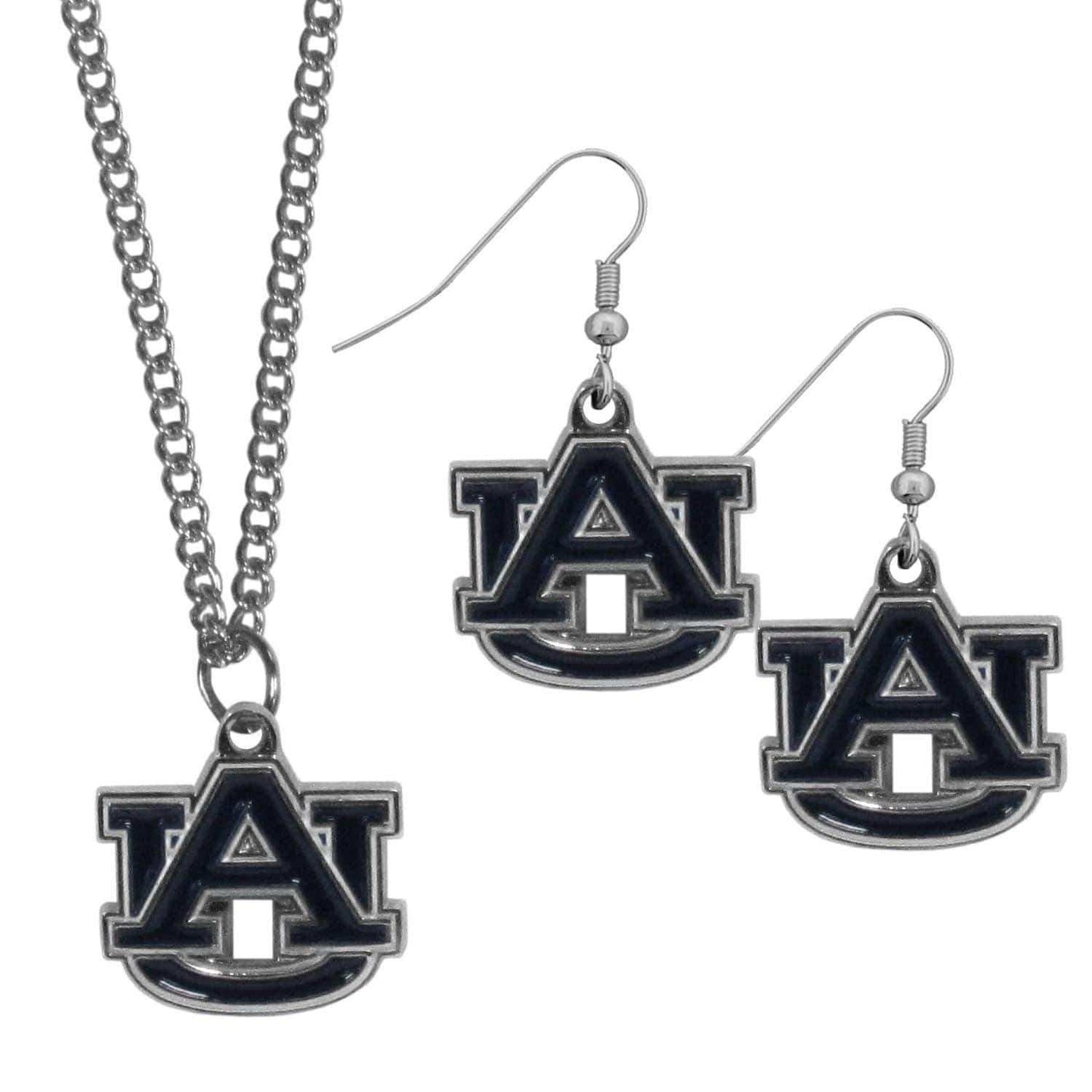 Auburn Tigers Dangle Earrings and Chain Necklace Set - Siskiyou Buckle - Flyclothing LLC