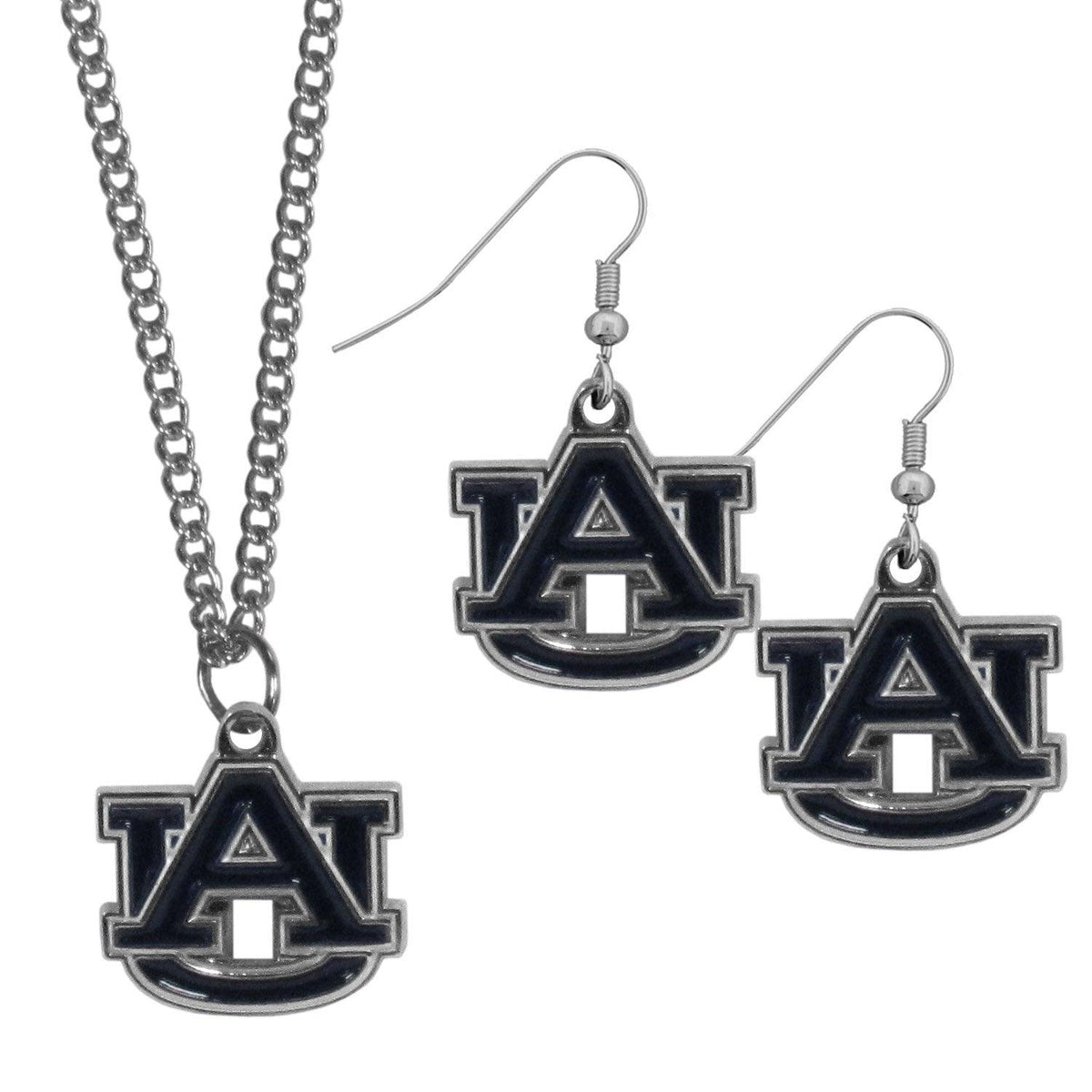 Auburn Tigers Dangle Earrings and Chain Necklace Set - Flyclothing LLC