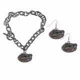 Florida Gators Chain Bracelet and Dangle Earring Set - Siskiyou Buckle