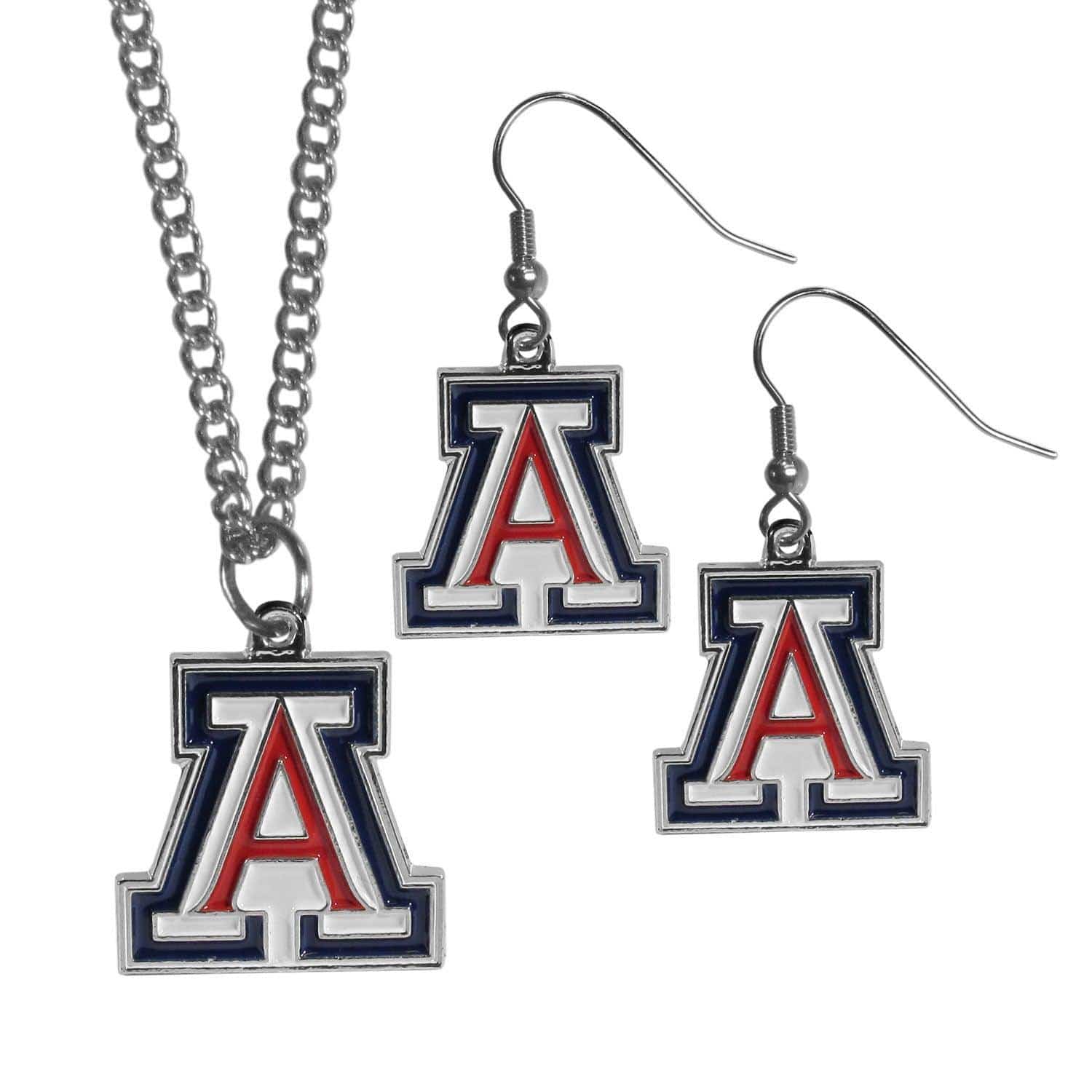 Arizona Wildcats Dangle Earrings and Chain Necklace Set - Siskiyou Buckle