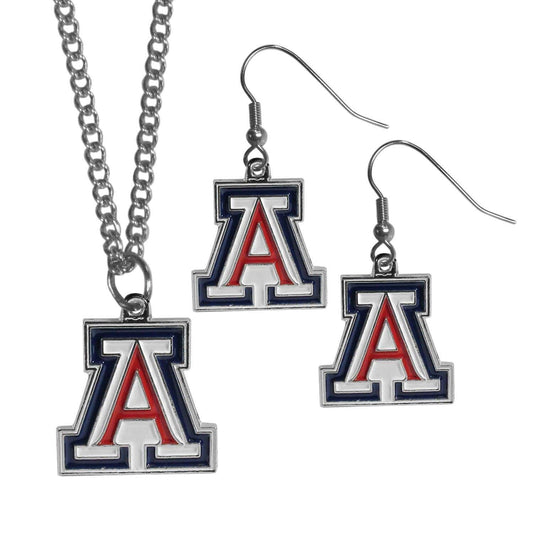 Arizona Wildcats Dangle Earrings and Chain Necklace Set - Siskiyou Buckle