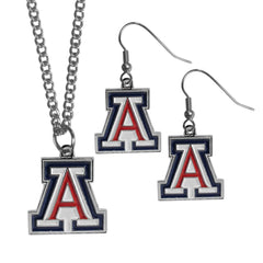 Arizona Wildcats Dangle Earrings and Chain Necklace Set - Flyclothing LLC