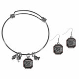 S. Carolina Gamecocks Dangle Earrings and Charm Bangle Bracelet Set - Siskiyou Buckle
