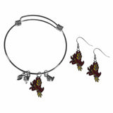 Arizona St. Sun Devils Dangle Earrings and Charm Bangle Bracelet Set - Siskiyou Buckle