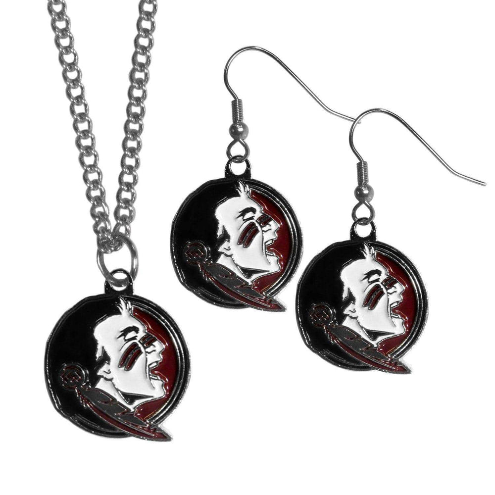 Florida St. Seminoles Dangle Earrings and Chain Necklace Set - Siskiyou Buckle - Flyclothing LLC