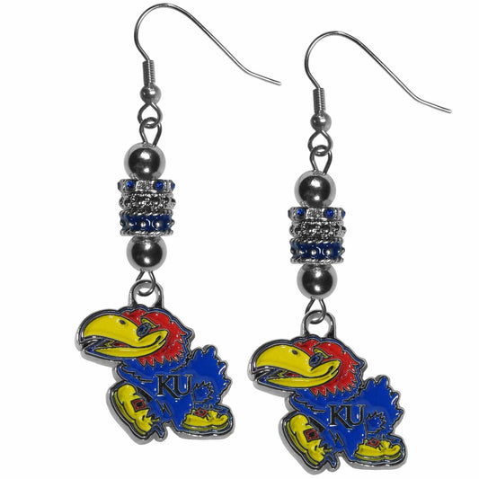 Kansas Jayhawks Euro Bead Earrings - Siskiyou Buckle