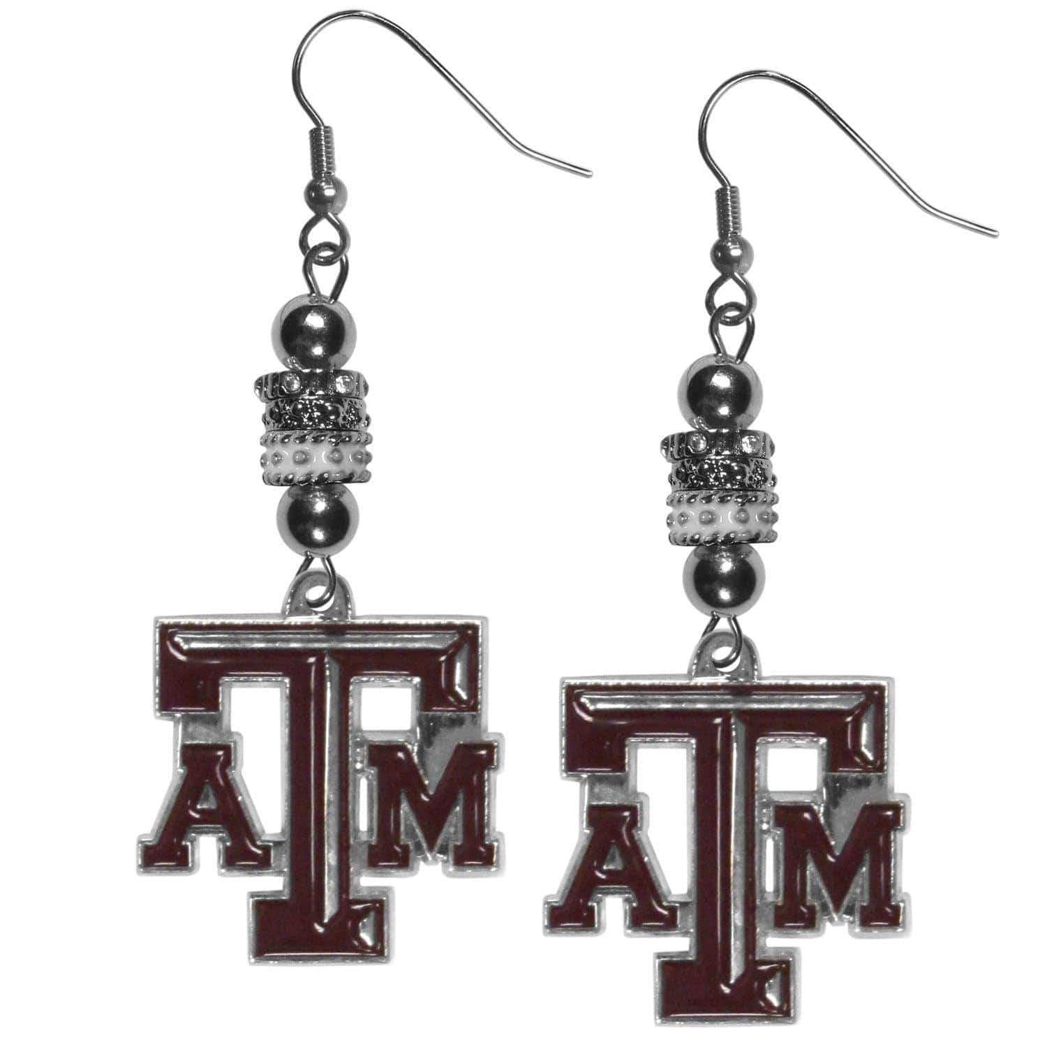 Texas A & M Aggies Euro Bead Earrings - Siskiyou Buckle - Flyclothing LLC