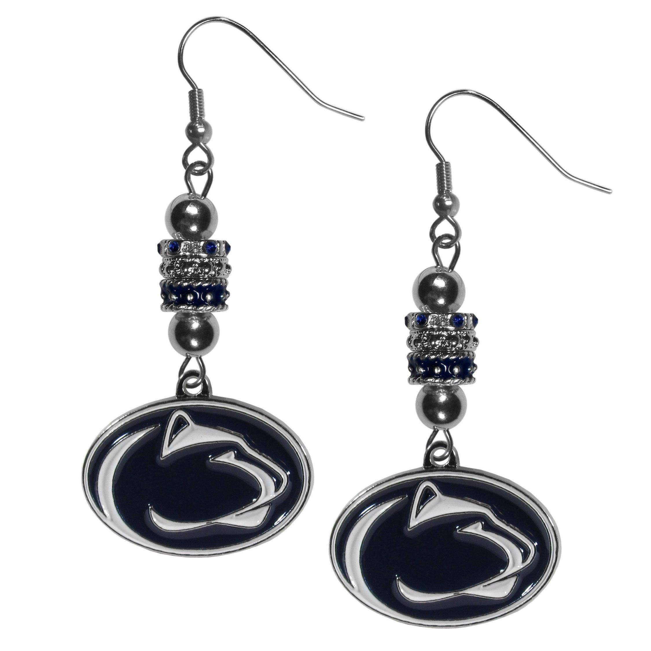 Penn St. Nittany Lions Euro Bead Earrings - Flyclothing LLC
