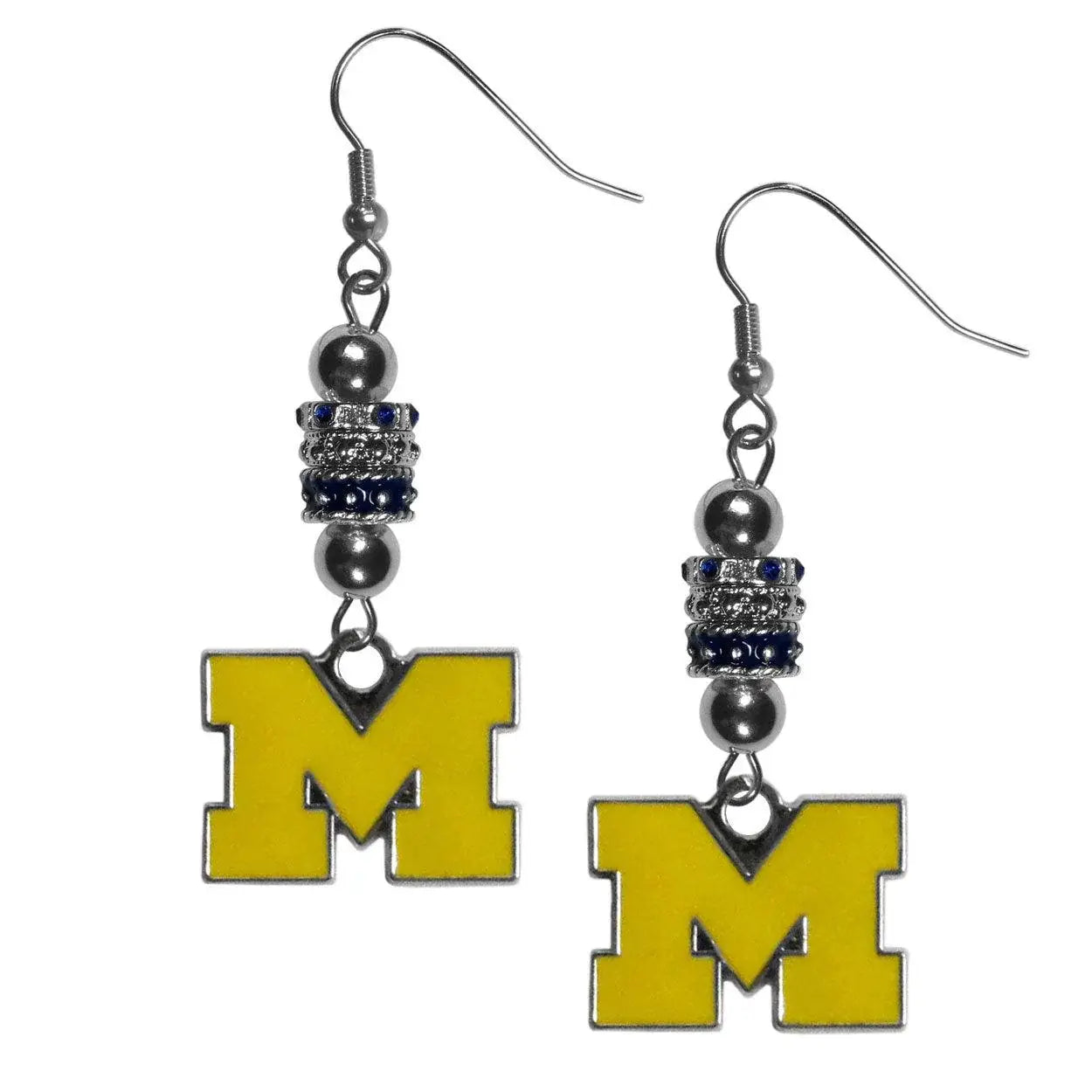 Michigan Wolverines Euro Bead Earrings - Siskiyou Buckle - Flyclothing LLC