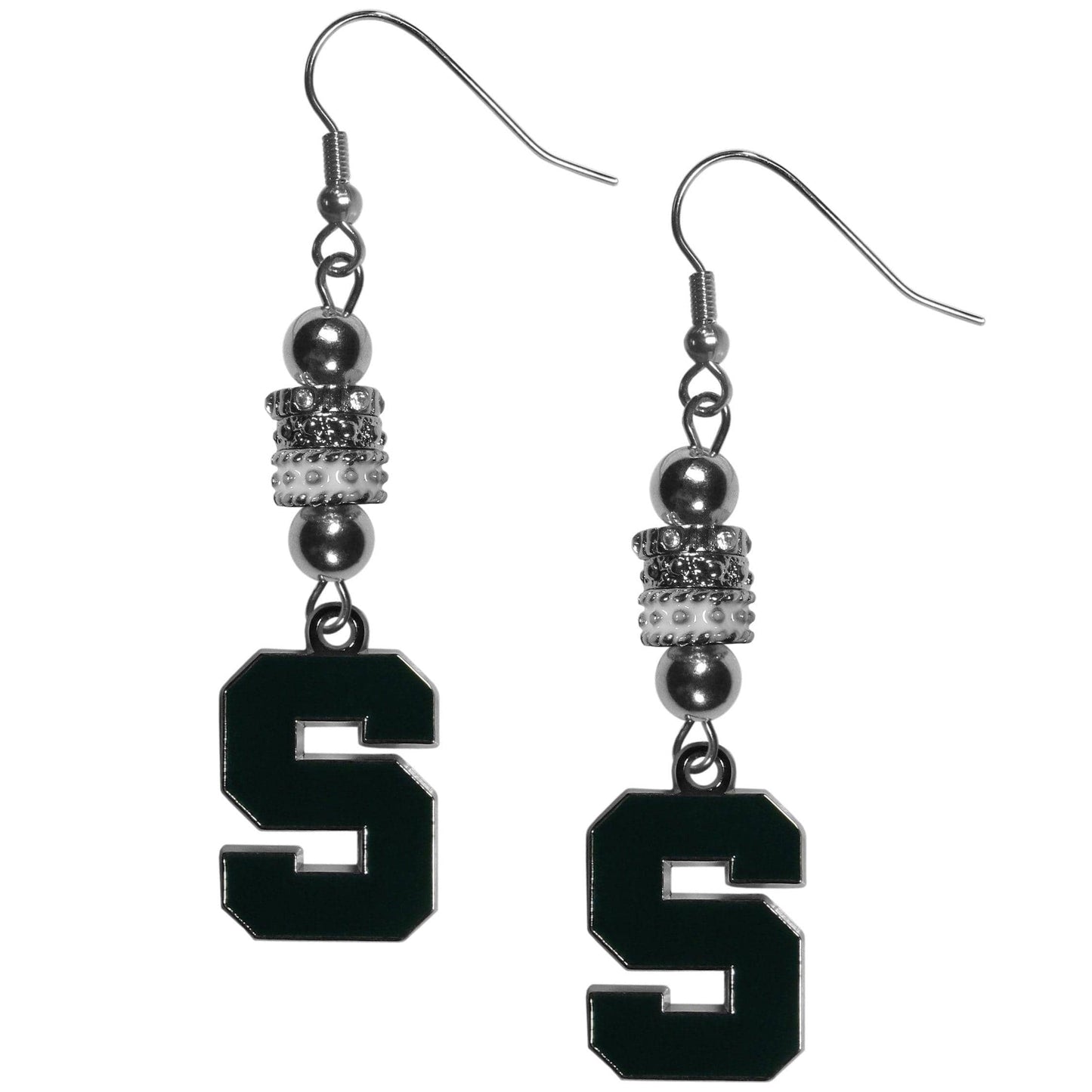 Michigan St. Spartans Euro Bead Earrings - Siskiyou Buckle - Flyclothing LLC