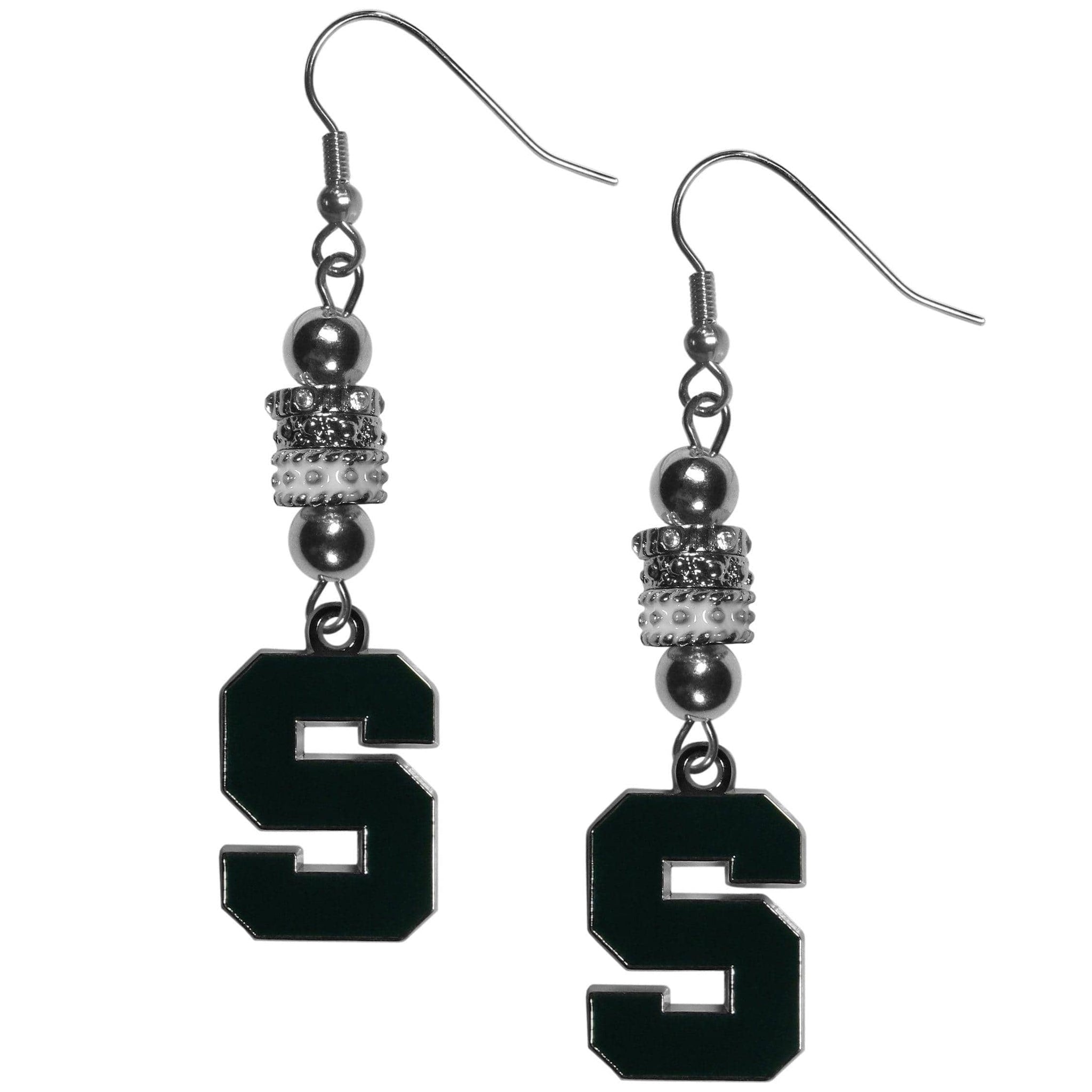 Michigan St. Spartans Euro Bead Earrings - Siskiyou Buckle - Flyclothing LLC