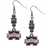 Mississippi St. Bulldogs Euro Bead Earrings - Siskiyou Buckle