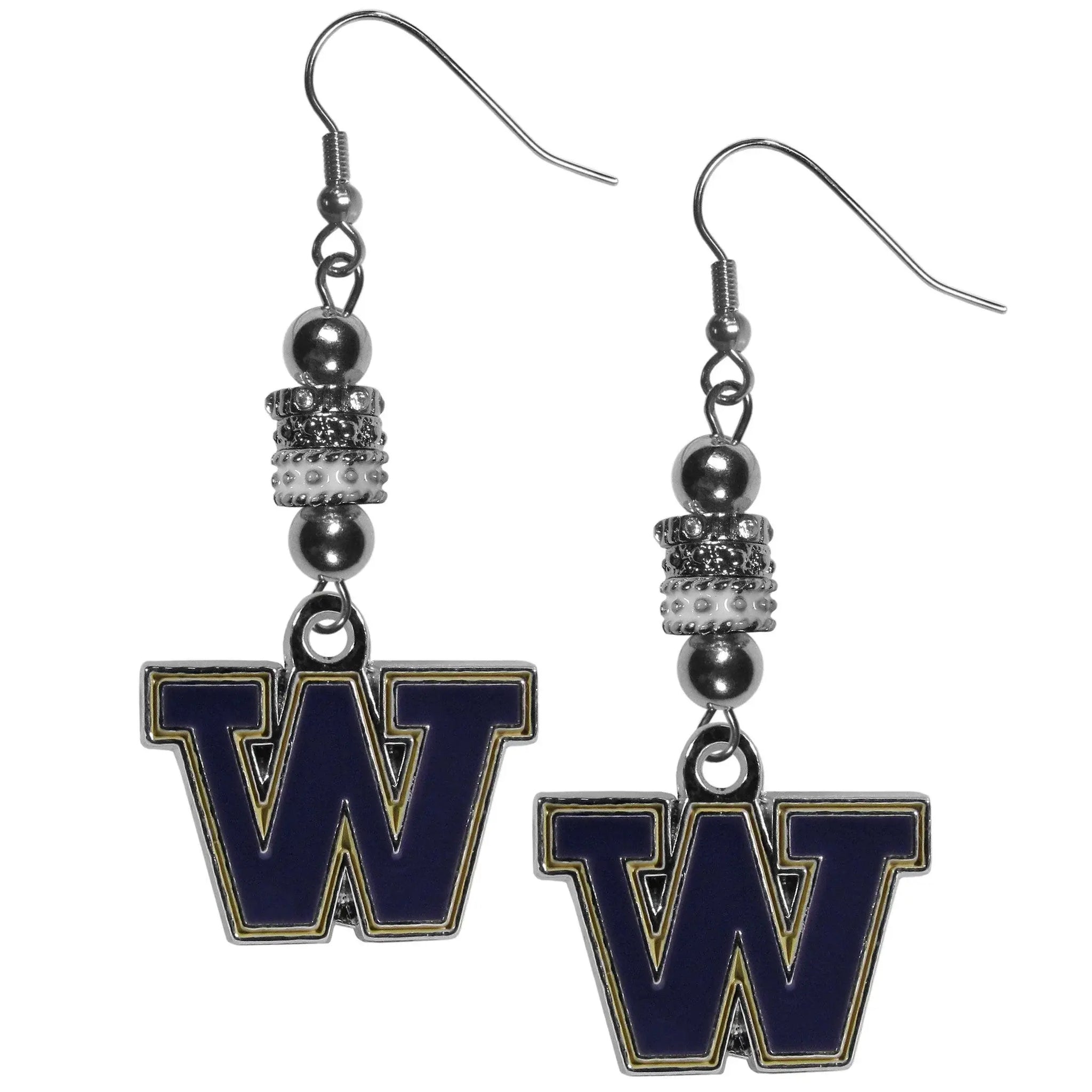 Washington Huskies Euro Bead Earrings - Siskiyou Buckle - Flyclothing LLC