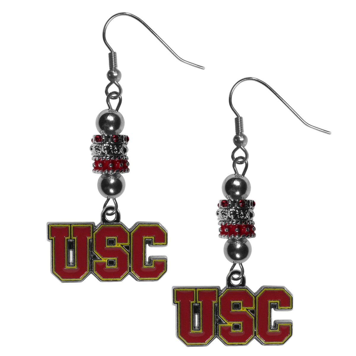 USC Trojans Euro Bead Earrings - Flyclothing LLC