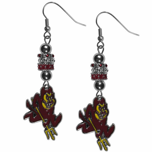 Arizona St. Sun Devils Euro Bead Earrings - Siskiyou Buckle