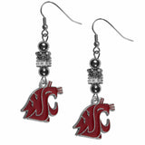 Washington St. Cougars Euro Bead Earrings - Siskiyou Buckle