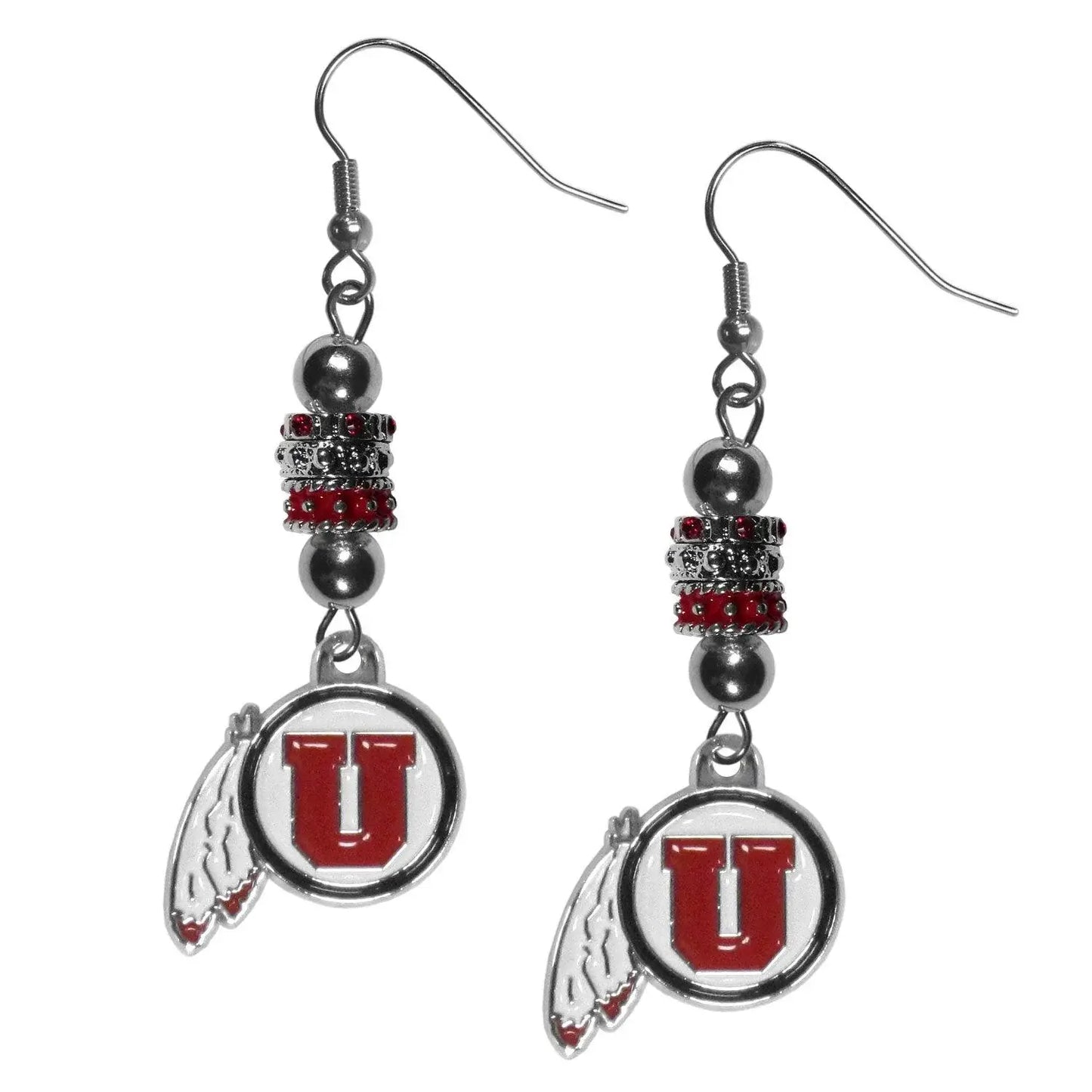 Utah Utes Euro Bead Earrings - Siskiyou Buckle - Flyclothing LLC