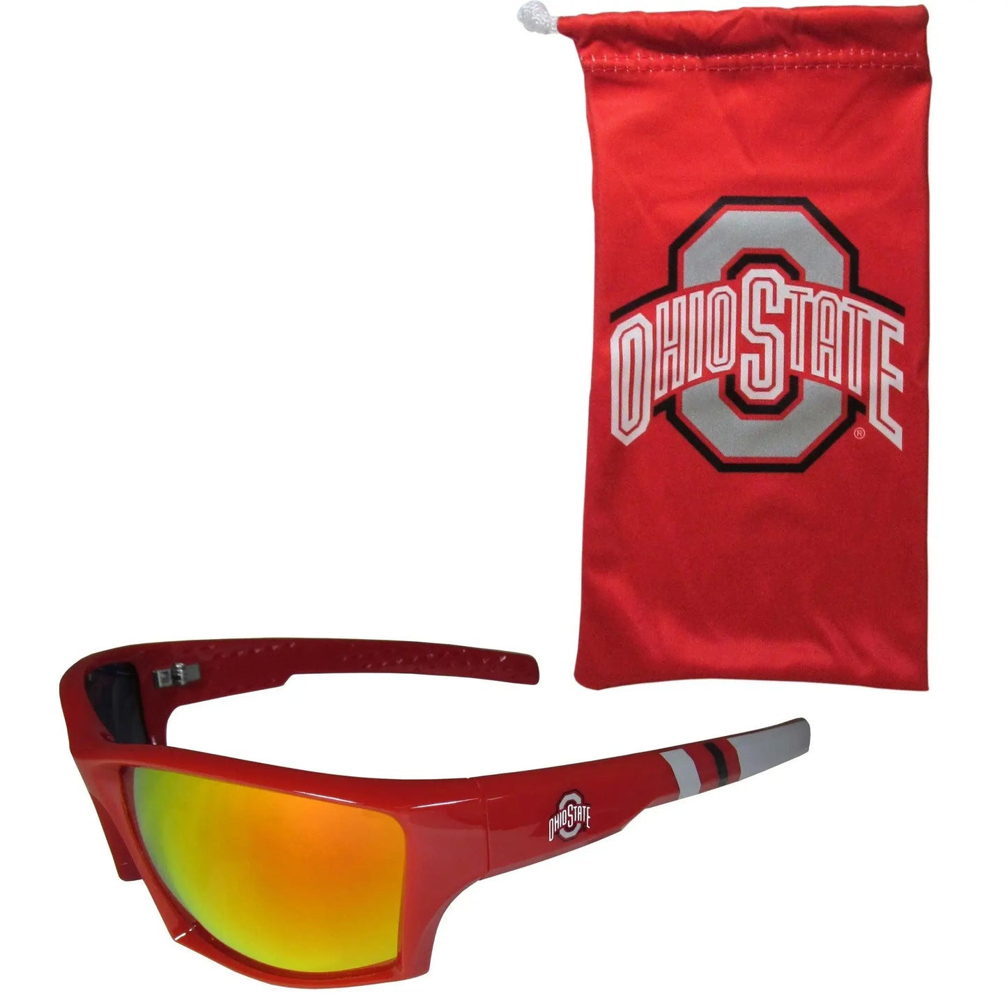 Ohio St. Buckeyes Edge Wrap Sunglass and Bag Set - Siskiyou Buckle - Flyclothing LLC