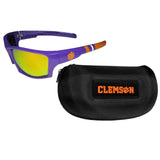 Clemson Tigers Edge Wrap Sunglass and Case Set - Siskiyou Buckle - Flyclothing LLC