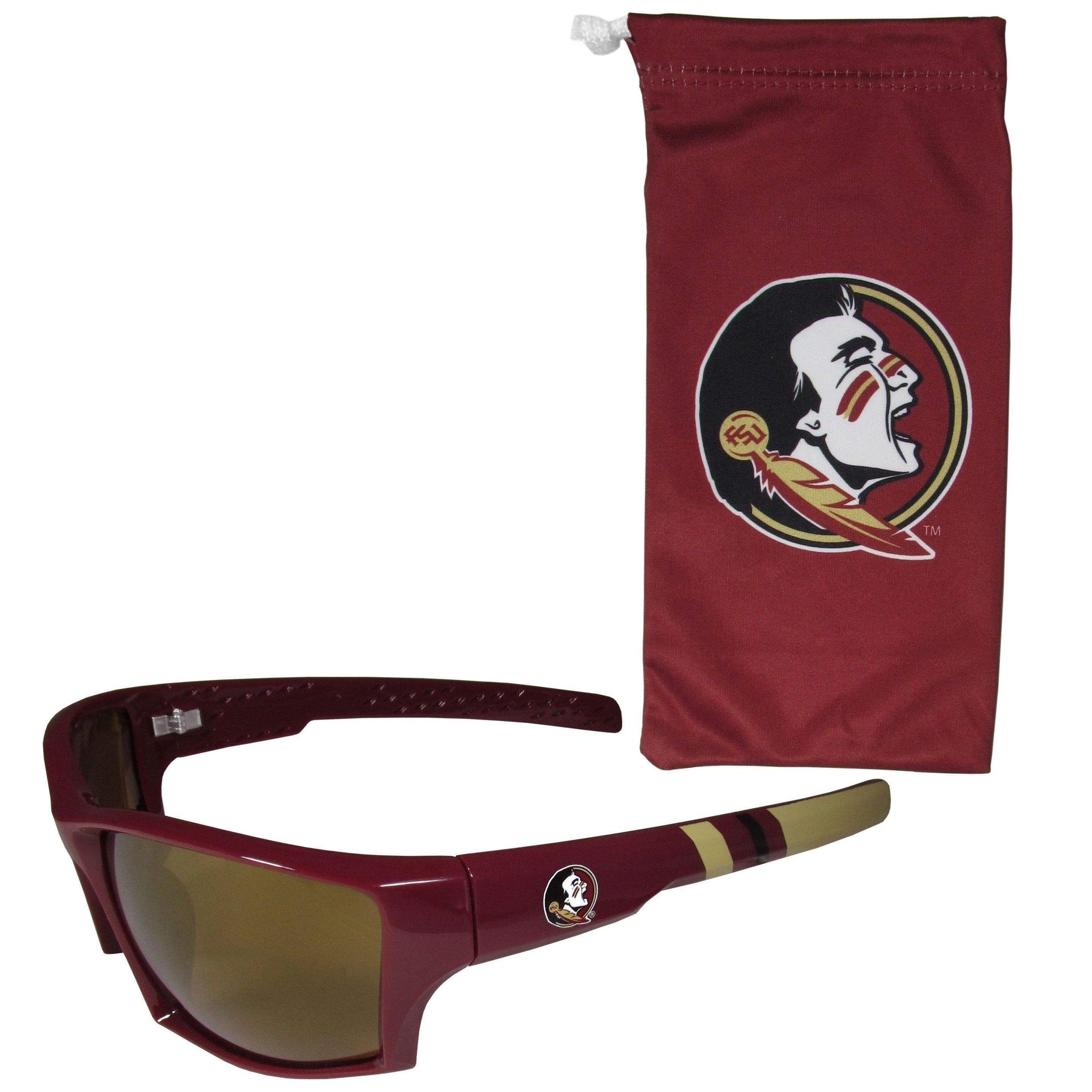 Florida St. Seminoles Edge Wrap Sunglass and Bag Set - Siskiyou Buckle - Flyclothing LLC