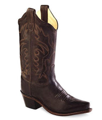 Old West Brown Childrens Snip Toe Fashion Boots - Flyclothing LLC