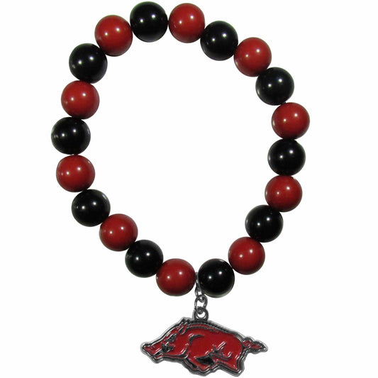 Arkansas Razorbacks Fan Bead Necklace and Bracelet Set - Siskiyou Buckle