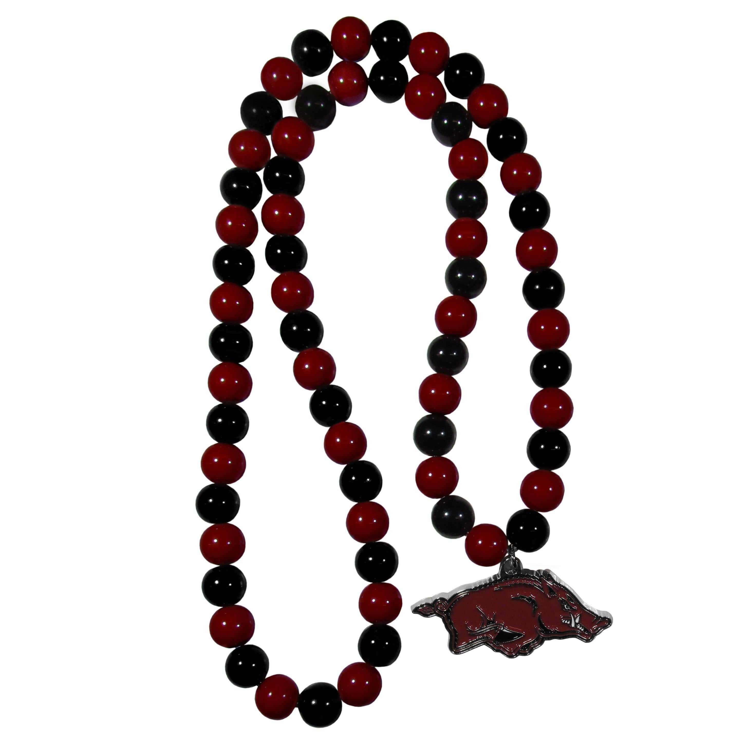 Arkansas Razorbacks Fan Bead Necklace and Bracelet Set - Siskiyou Buckle